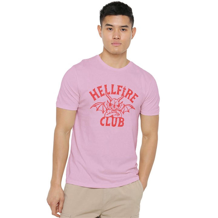 Stranger Things Men's Pink Hellfire Club Tonal Devil T-Shirt in Size L, Sports Direct