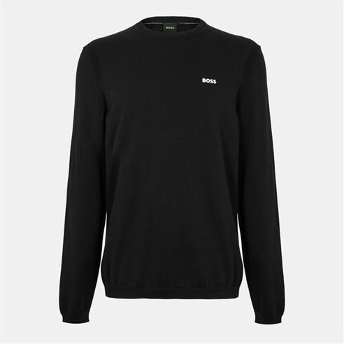 Boss - Mens BOSS GREEN Crew Neck Jumper with Logo Detail