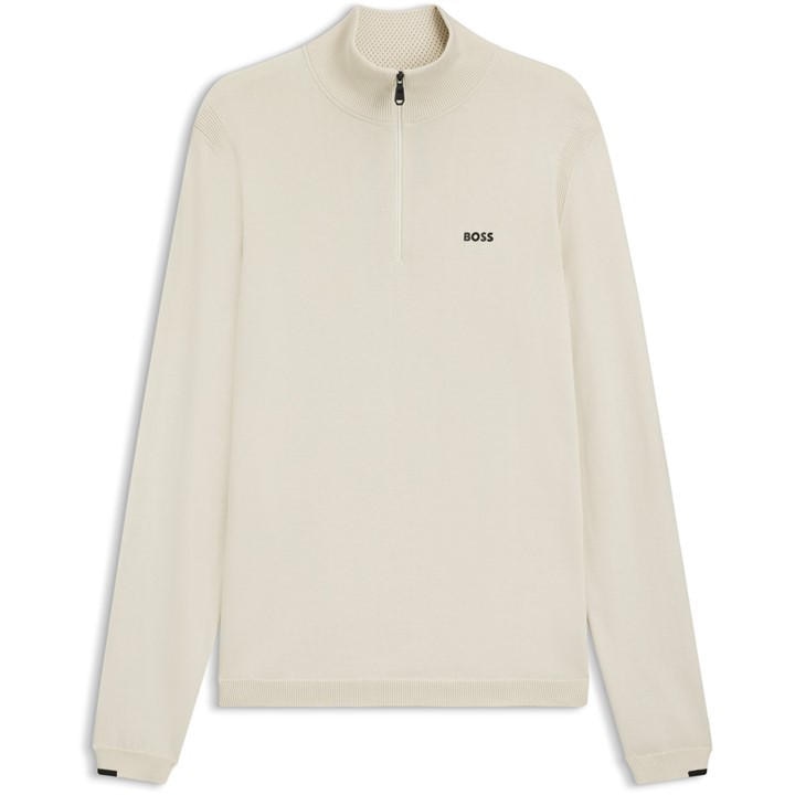 Boss Men's White Quarter Zip Jumper in Size XL, Sports Direct