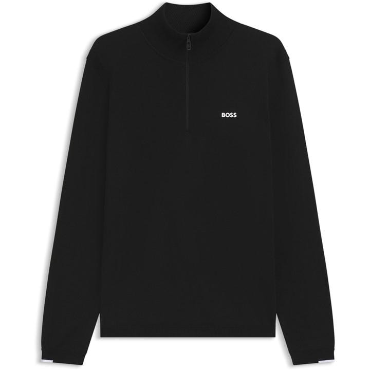 Boss Men's Black Quarter Zip Jumper in Size M, Sports Direct