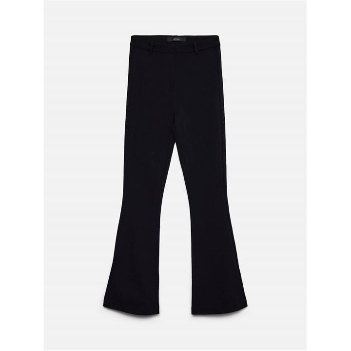 Vero Moda Women's Black Flared Trousers in Size 28 R, Sports Direct