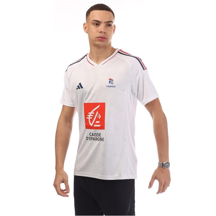 France  Men's   Licensed Short-Sleeve Performance T-Shirt, Football by adidas in Size XL, Sports Direct