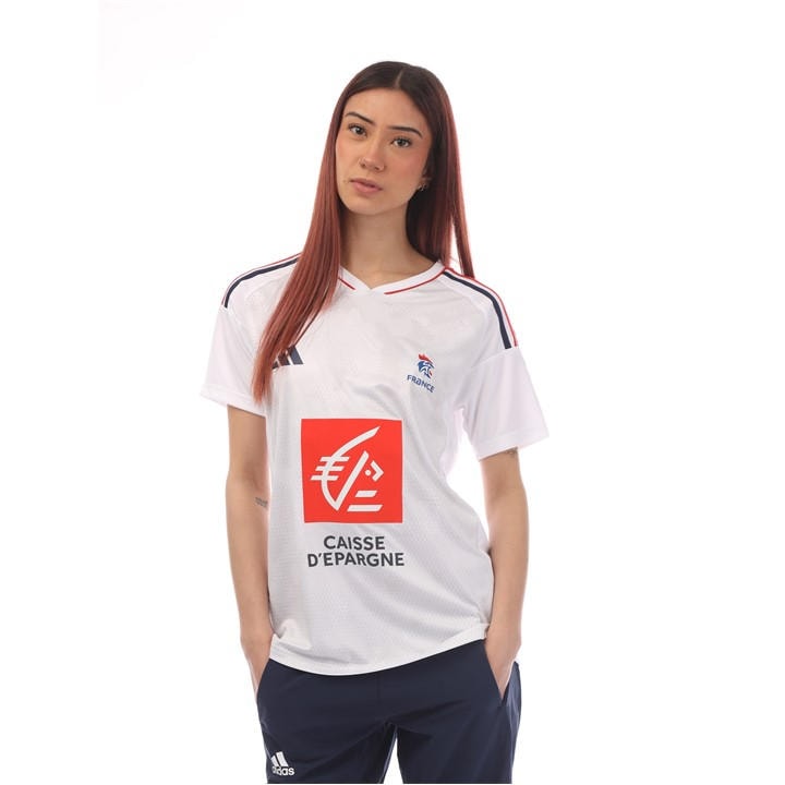France  Women's   Licensed Short-Sleeve Performance T-Shirt, Football by adidas in Size L, Sports Direct