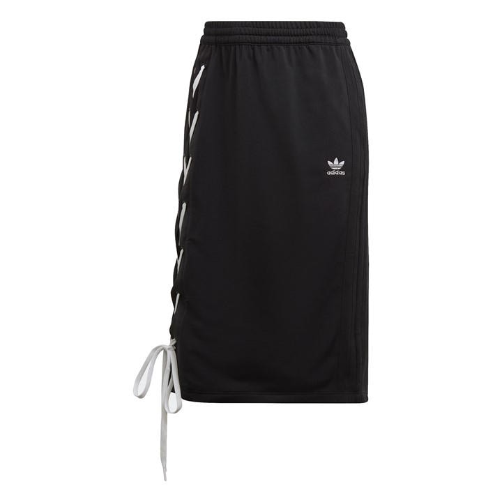 Adidas Originals Women's Black Laced A-Line Skirt in Size 4, Sports Direct
