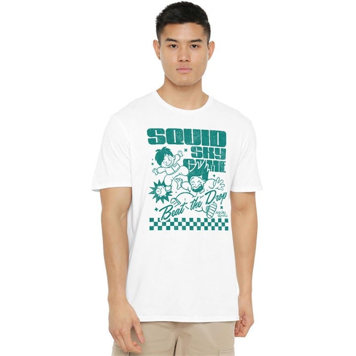 Squid Game Men's White - Season Three Sky Game T-Shirt in Size 2XL, Sports Direct