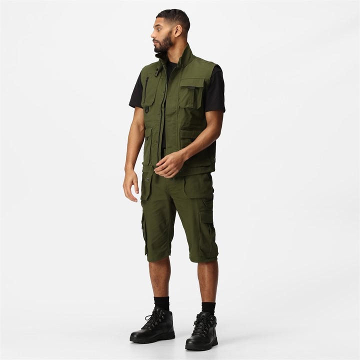 Regatta Men's Green Utility Reinforced -Pocket Work Shorts in Size 38, Sports Direct