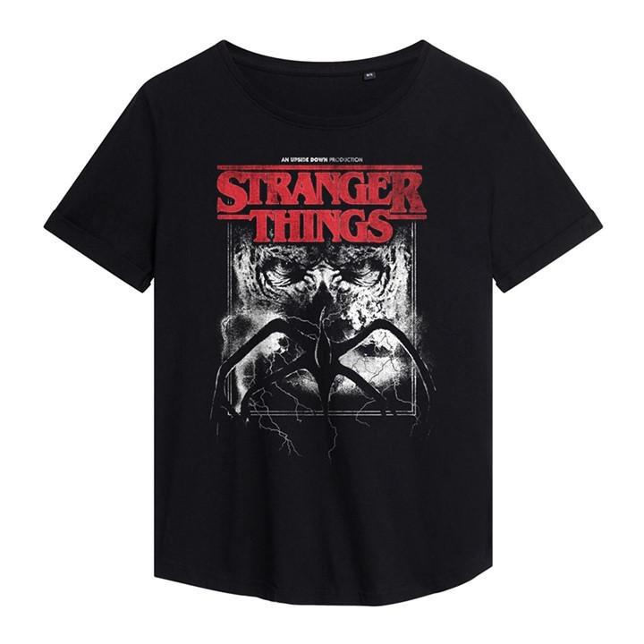 Stranger Things Women's Black Vecna Mindflayer Poster Fashion T, Sports Direct