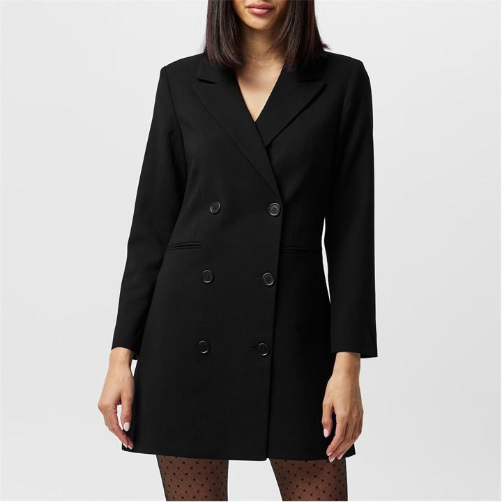 French Connection Women's Black Whisper Blazer Dress in Size 10, Sports Direct