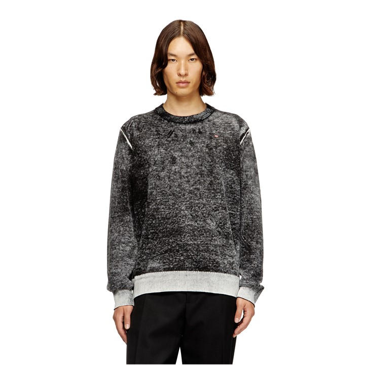 Diesel Men's Black Crew Neck Jumper in Size XL, Sports Direct