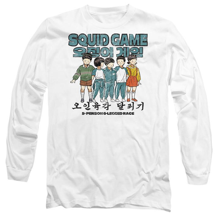 Squid Game Men's White - Season Three 5 Person 6 Legged Race  in Size L, Sports Direct