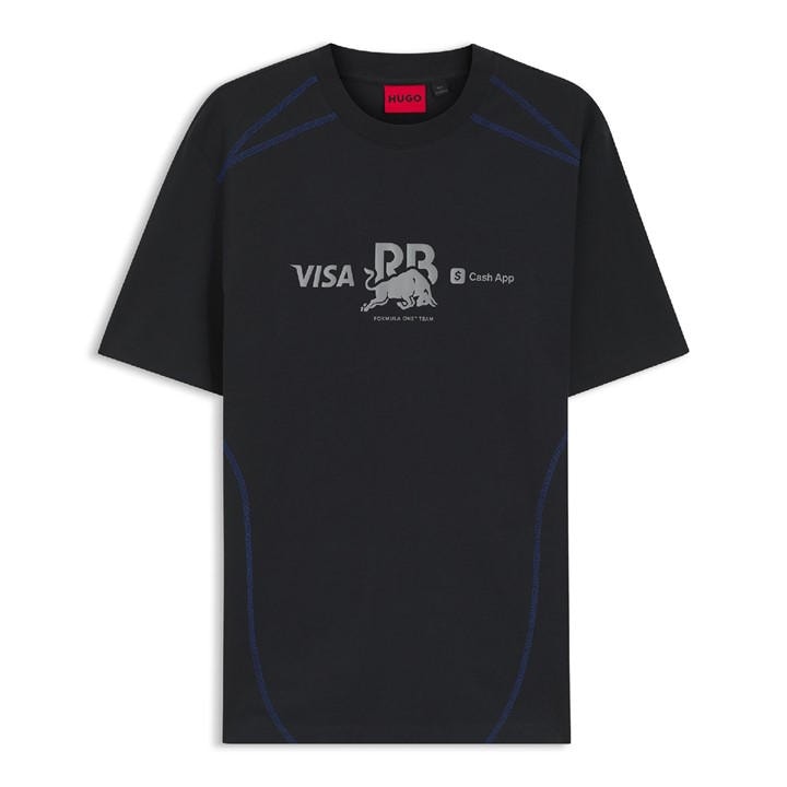 Hugo Men' Black Vcarb Tee_01-Rb in Size S, Sports Direct
