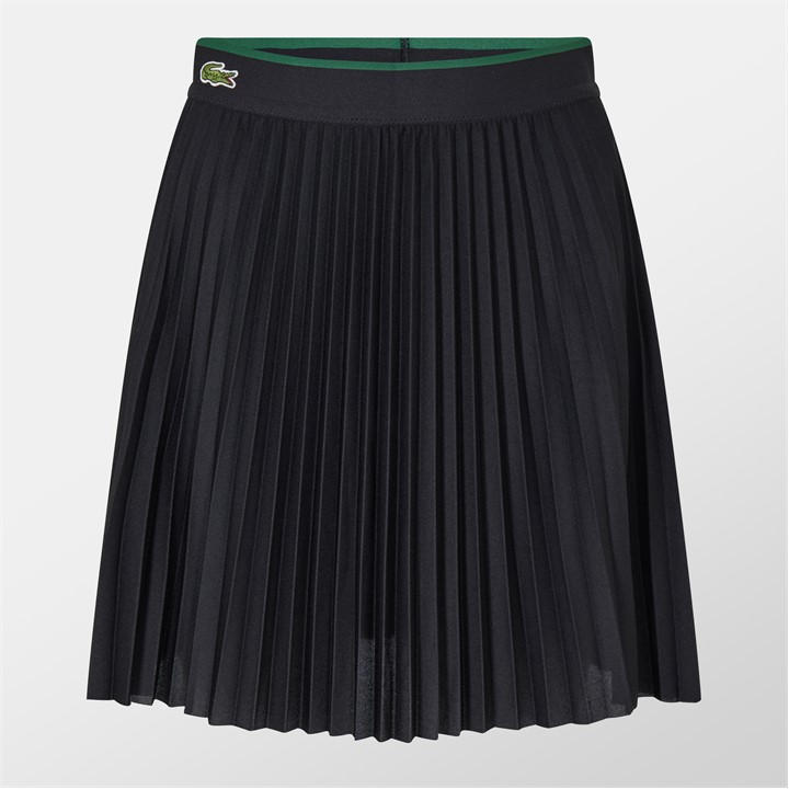 Lacoste Women's Black Pleated Skirt in Size 8, Sports Direct
