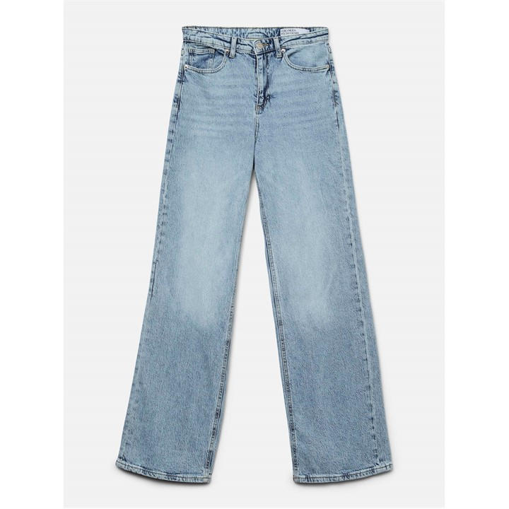 Vero Moda Women's Blue Ra339 Wide Leg Jeans in Size 28 R, Sports Direct