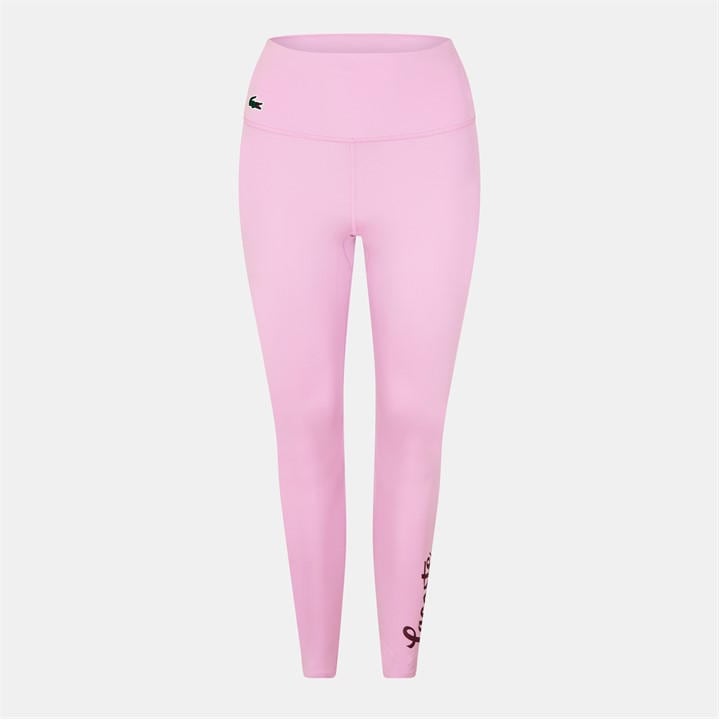 Lacoste Women's Pink Logo Leggings in Size 12, Sports Direct