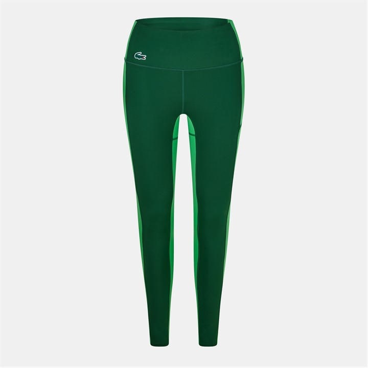 Lacoste Women's Green Stretch Leggings in Size 14, Sports Direct