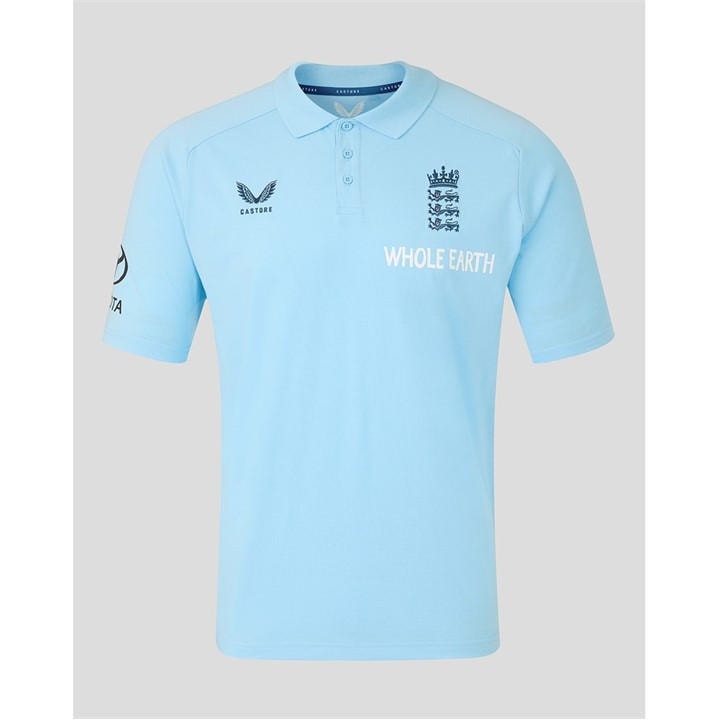 England  Men'  26/27  Cricket Polo Shirt, Football by Castore in Size S, Sports Direct