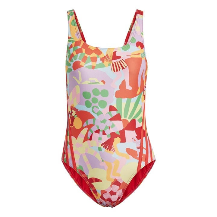 Adidas Women's  Graphic Farm Swimsuit in Size 4, Sports Direct