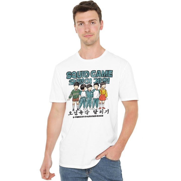Squid Game Men's White - Season Three 5 Person 6 Legged Race T in Size 2XL, Sports Direct