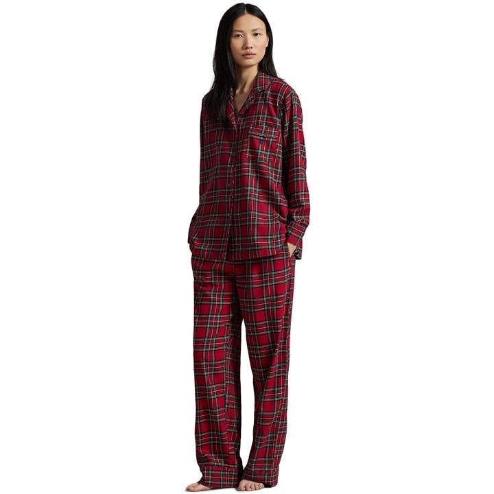 Polo Ralph Lauren Women's Red Madison Long Sleeve Pyjama Set in Size 16, Sports Direct