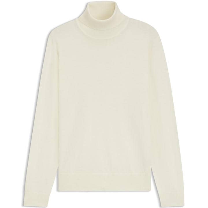 Boss Men' Beige X Beckham Rollneck Cashmere Sweater in Size S, Sports Direct