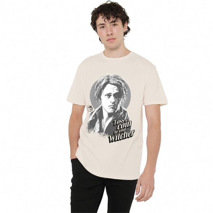 The Witcher Men's Beige - Jaskier Toss A Coin T-Shirt Natural in Size 2XL, Sports Direct