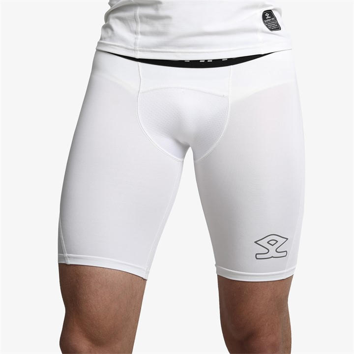Shrey Men's White Intense Baselayer Shorts in Size L, Sports Direct