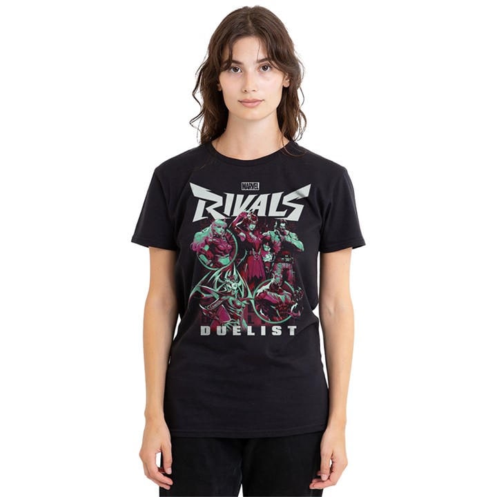 Marvel Women's Black Rivals Duelist Trend T-Shirt, Sports Direct
