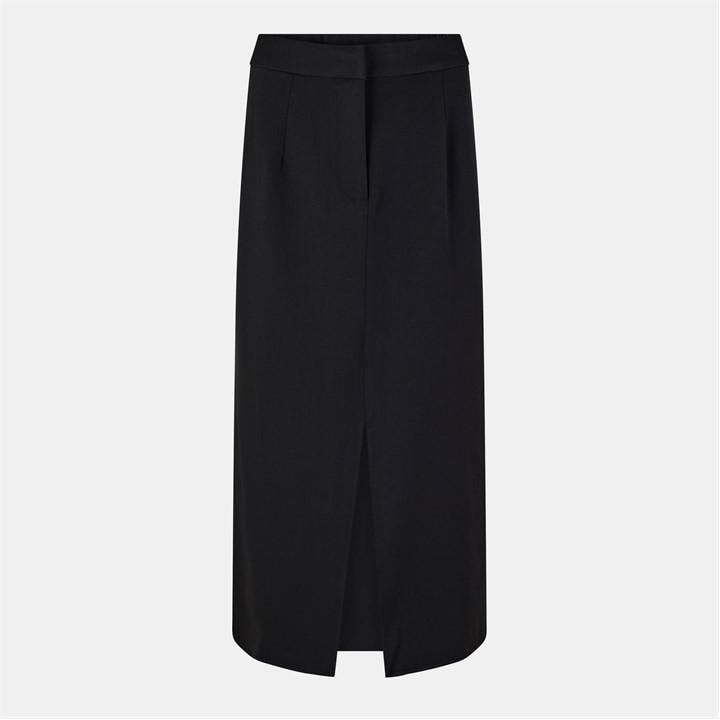 Vila Women's Black Vivarone Midi Skirt in Size 8, Sports Direct
