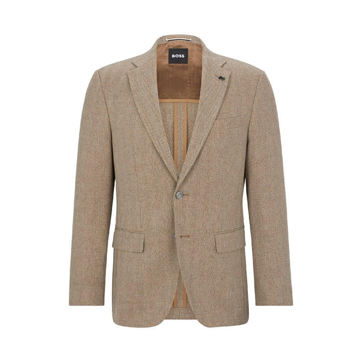 Boss Men's Neutral H Hutson Elbow Formal Jacket in Size L, Sports Direct