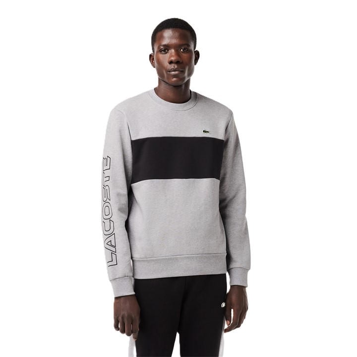 Lacoste Men's  Colour Block Crew Neck Jumper in Size XS, Sports Direct