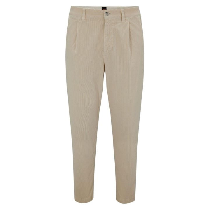 Boss Men's White Schino Shyne Trousers