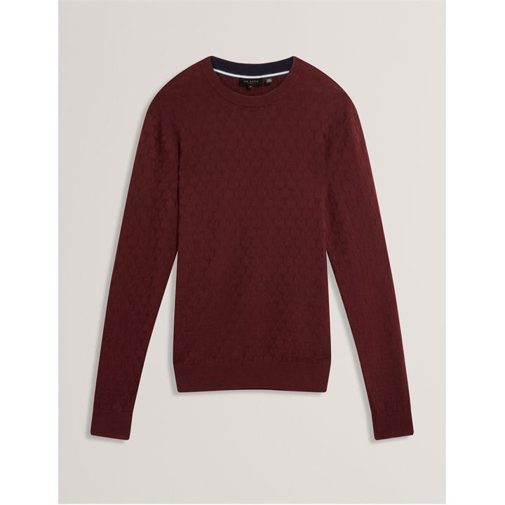 Ted Baker Men's Red Stitch Crew Neck Knitted Top in Size M, Sports Direct