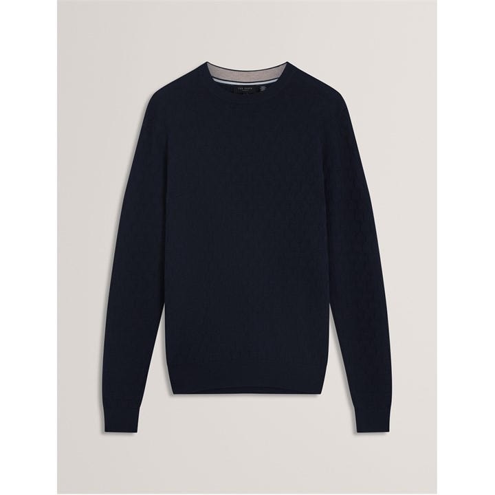 Ted Baker Men's Blue Stitch Crew Neck Knitted Top in Size XL, Sports Direct