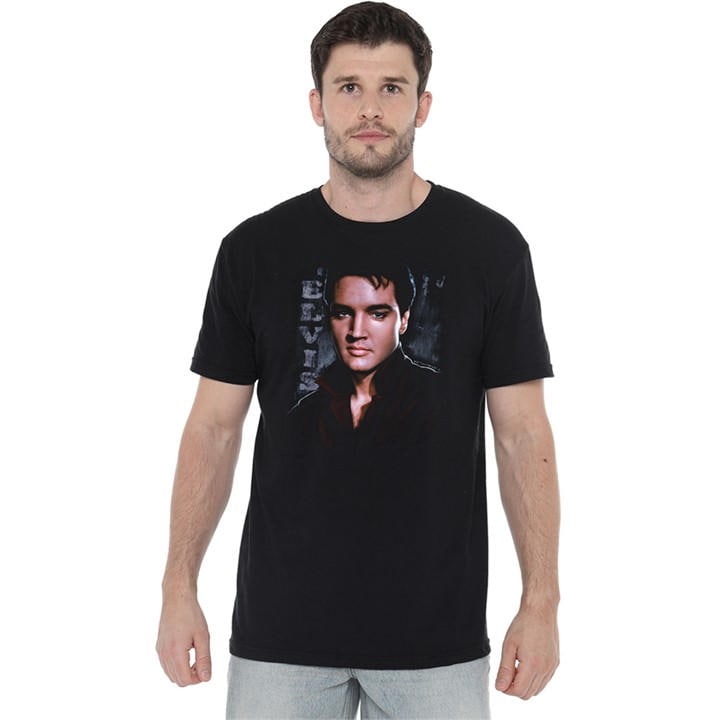 Elvis Presley Men's Black Tough T-Shirt in Size 5XL, Sports Direct
