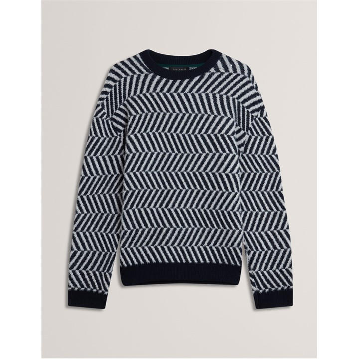 Ted Baker Men's Blue Graphic Knitted Top in Size M, Sports Direct