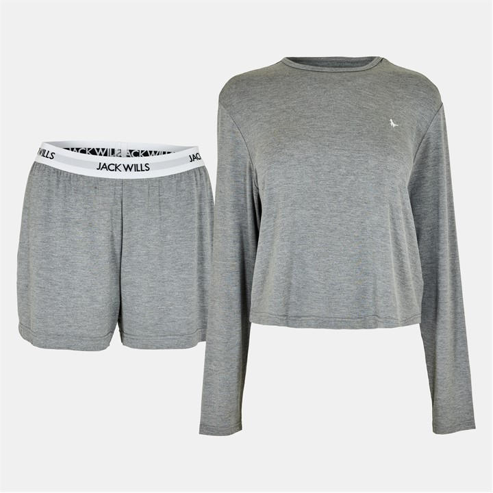 Jack Wills Women's Grey Pyjama Shorts in Size 8, Sports Direct