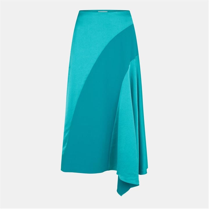 Ted Baker Women's Green Flowy Satin Skirt in Size 10, Sports Direct