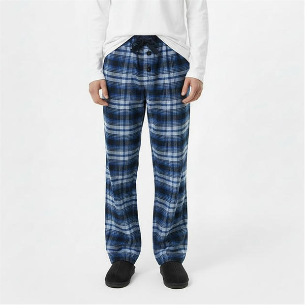 Půlnocní námořnická modř - Jack Wills - Men's JW Flannel Check Pyjama Trousers