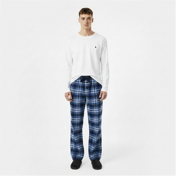 Půlnocní námořnická modř - Jack Wills - Men's JW Flannel Check Pyjama Trousers