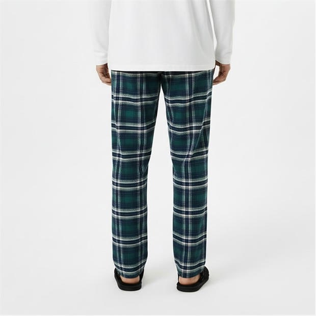 Tmavá borovice - Jack Wills - Men's JW Flannel Check Pyjama Trousers