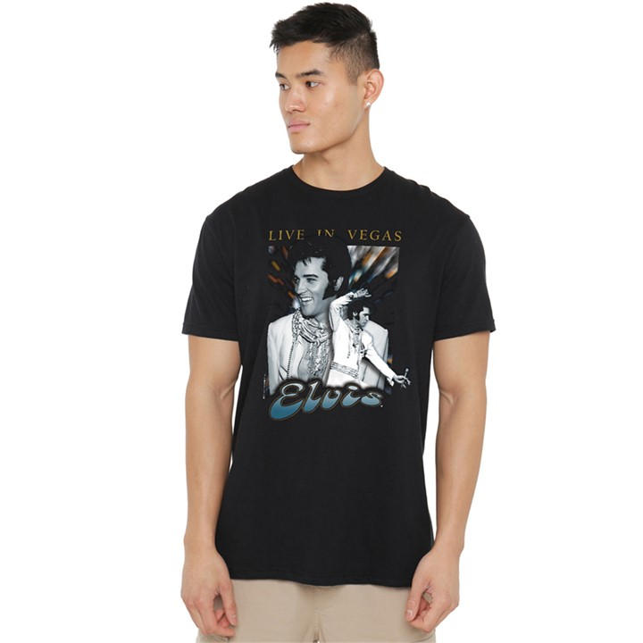 Elvis Presley Men's Black Live In Vegas T-Shirt in Size 2XL, Sports Direct