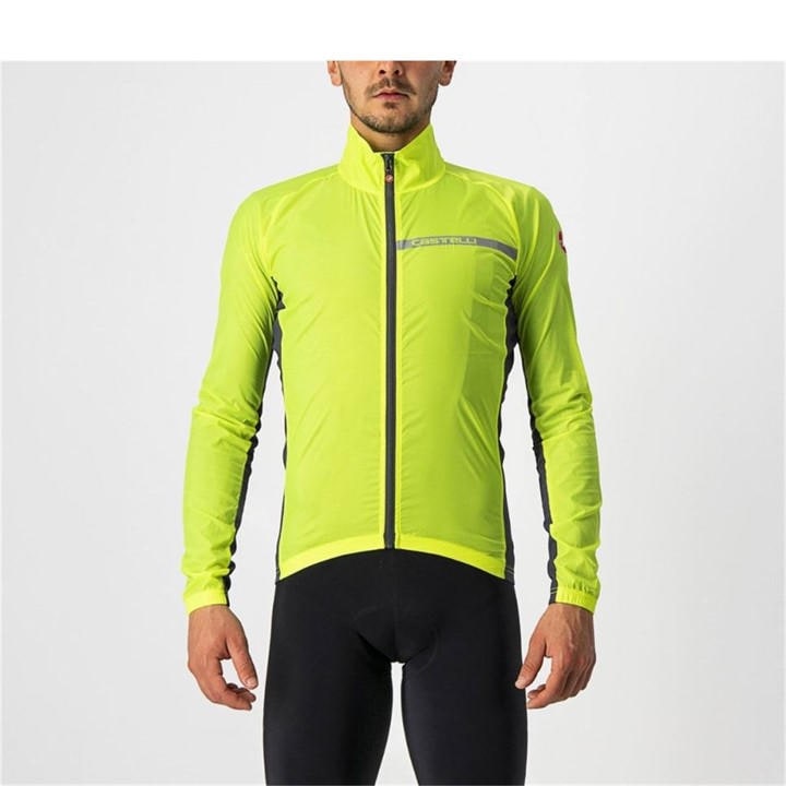 Sports Direct Castelli Men's Squadra Wind Shell Stretch Performance Cycling Jacket - Yellow | Massive selection of Sports + Interest FREE credit.