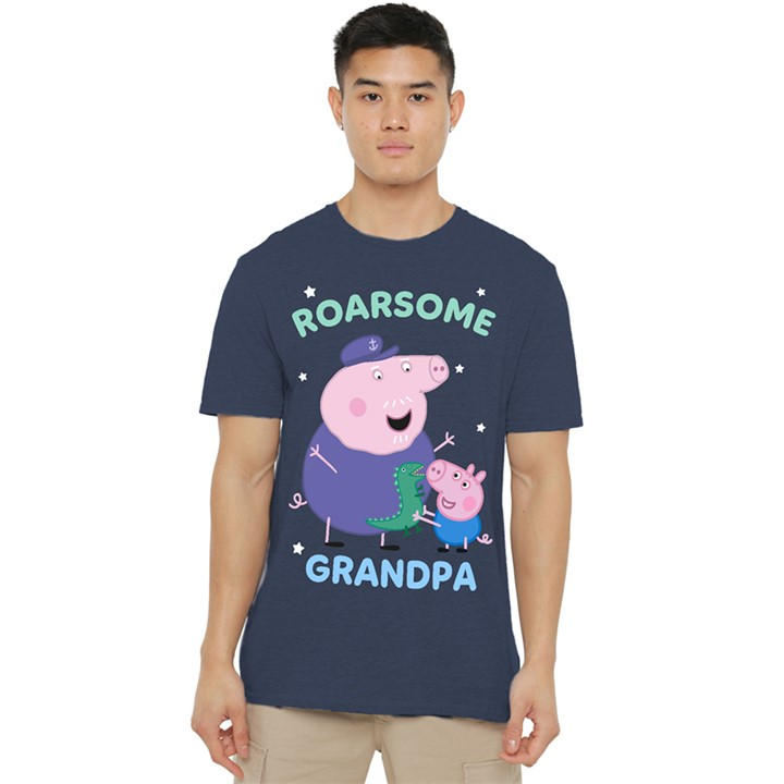 Hasbro Men's Blue Peppa Pig Roarsome Grandpa Pig T Shirt Heather Na in Size 2XL, Sports Direct