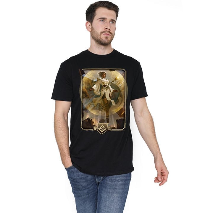 Hasbro Men's Black Dungeons & Dragons - 2024 Wizard Key Art T-Shirt in Size L, Sports Direct