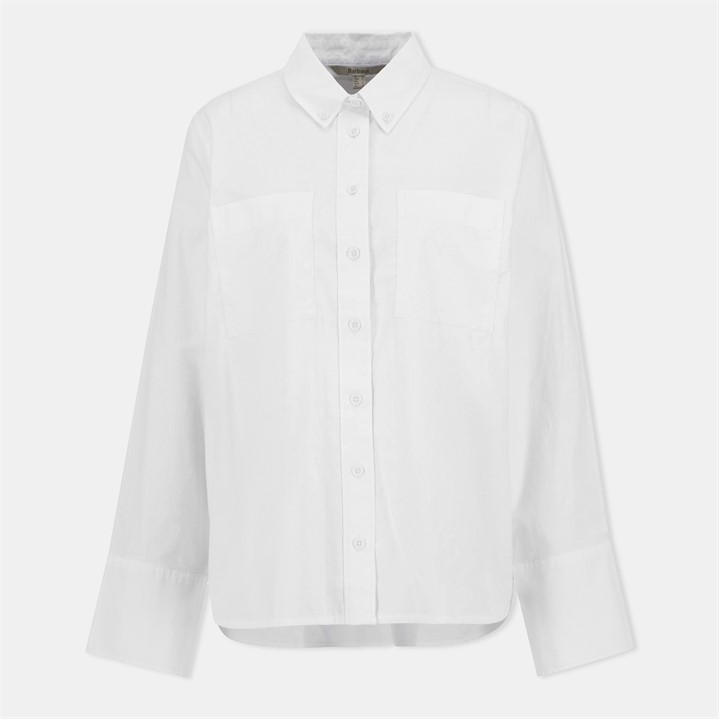 Barbour Women's White Wren Shirt in Size 16, Sports Direct
