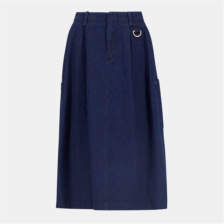 Barbour Women's Blue Saima Skirt in Size 8, Sports Direct