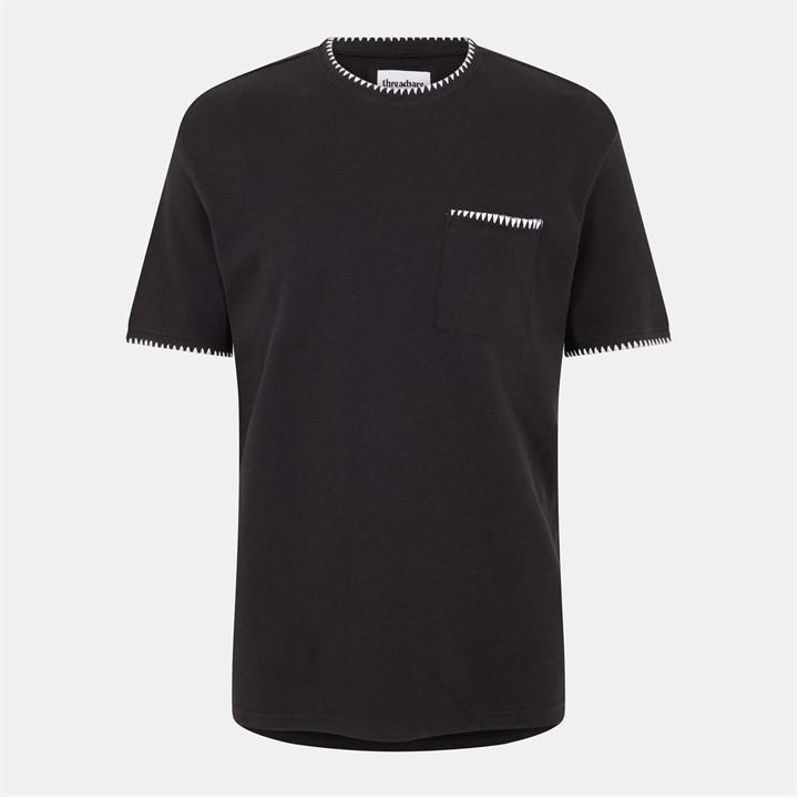 Threadbare Men's Black Perth Knitted Top in Size M, Sports Direct