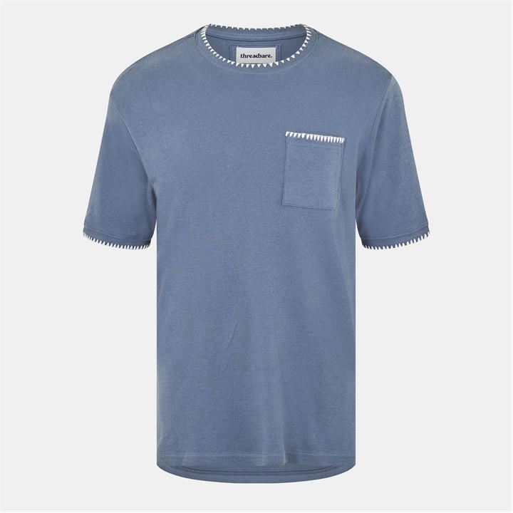 Threadbare Men's Blue Perth Knitted Top in Size M, Sports Direct
