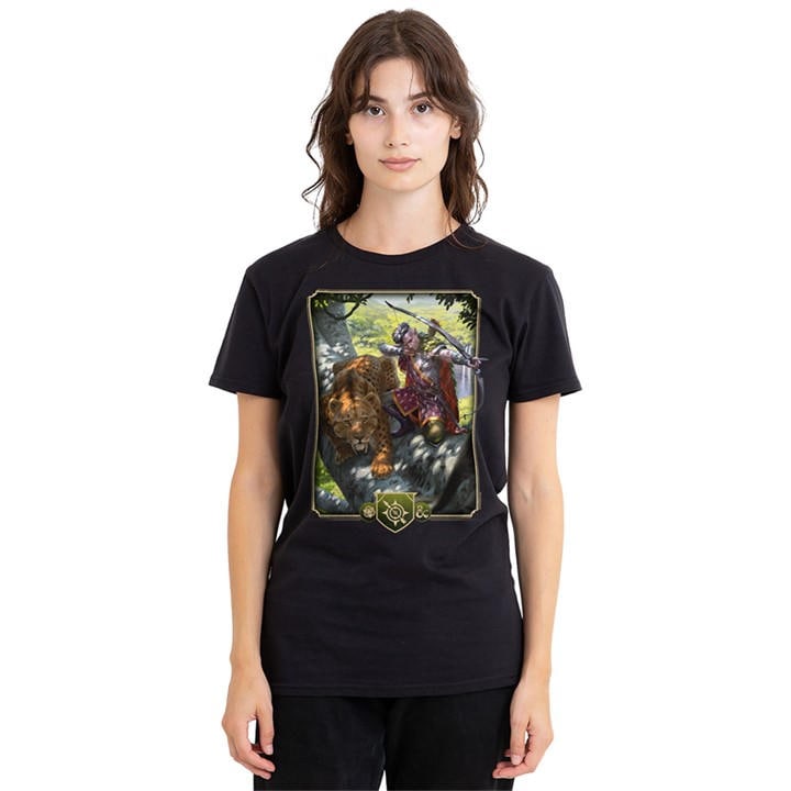 Hasbro Women's Black Dungeons & Dragons - 2024 Ranger Key Art T-Shirt in Size L, Sports Direct