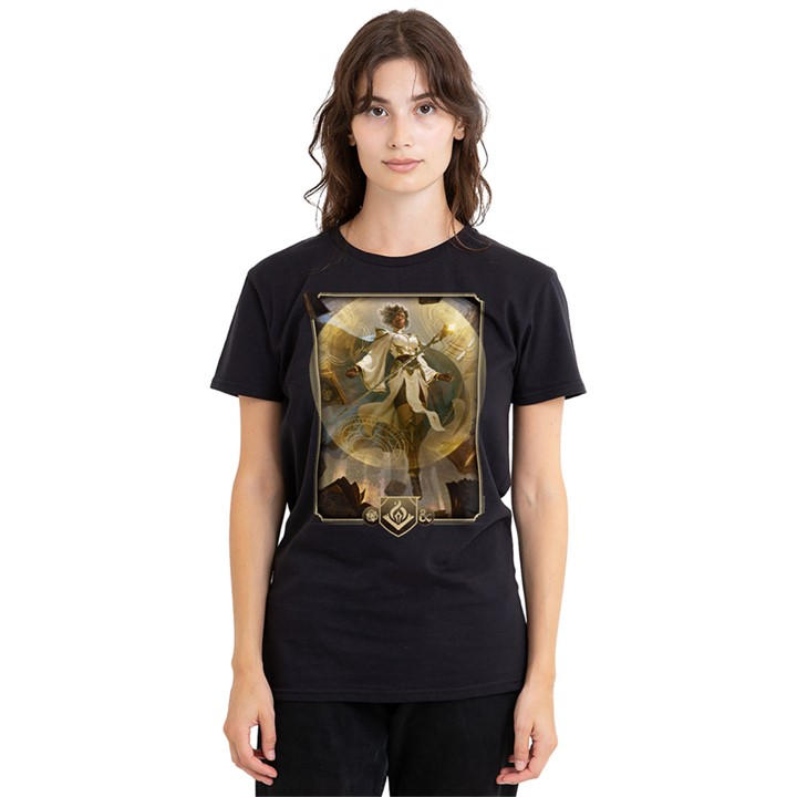 Hasbro Women's Black Dungeons & Dragons - 2024 Wizard Key Art T-Shirt in Size L, Sports Direct